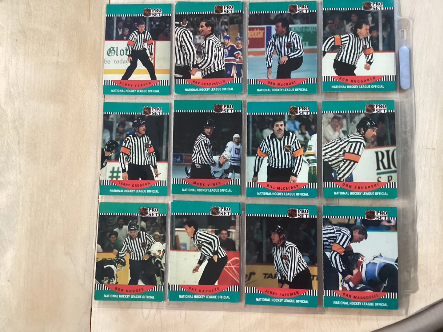 12. 1991 PRO SET NHL REFEREES Trading Cards !