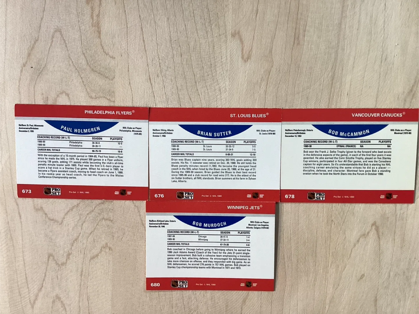 4. 1990-91 PRO SET NHL Head Coaches Cards ! image indicator(6)