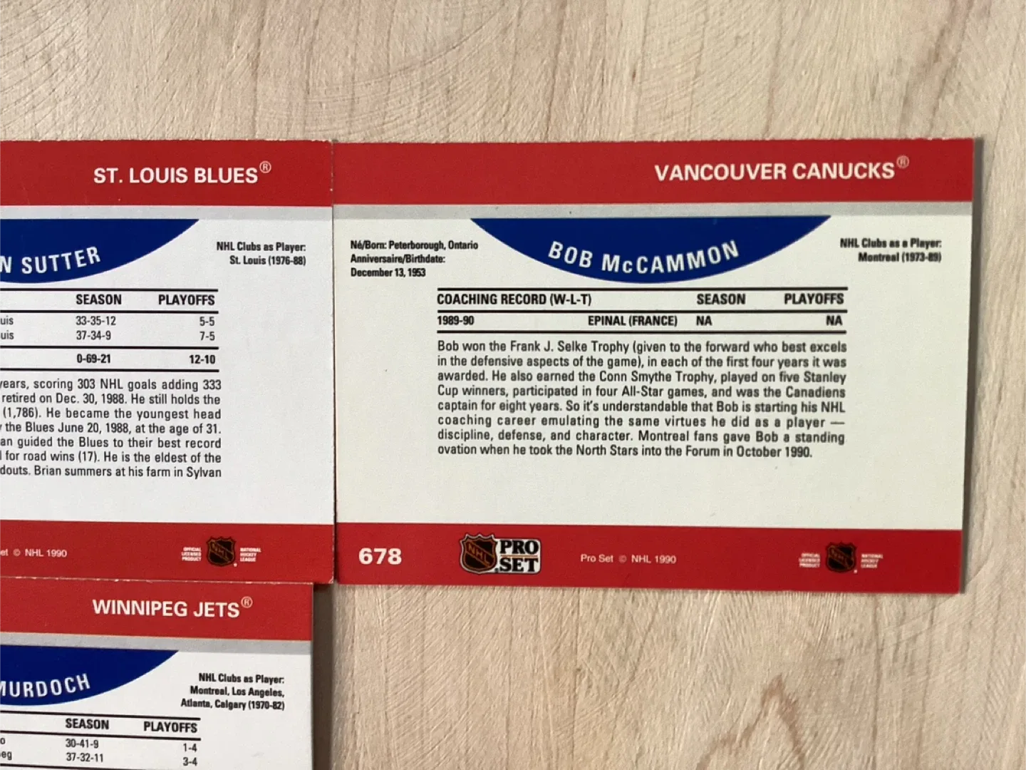 4. 1990-91 PRO SET NHL Head Coaches Cards ! image indicator(9)