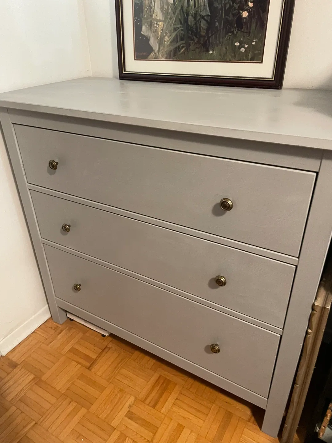 Grey 3-Drawer Dresser thumbnail