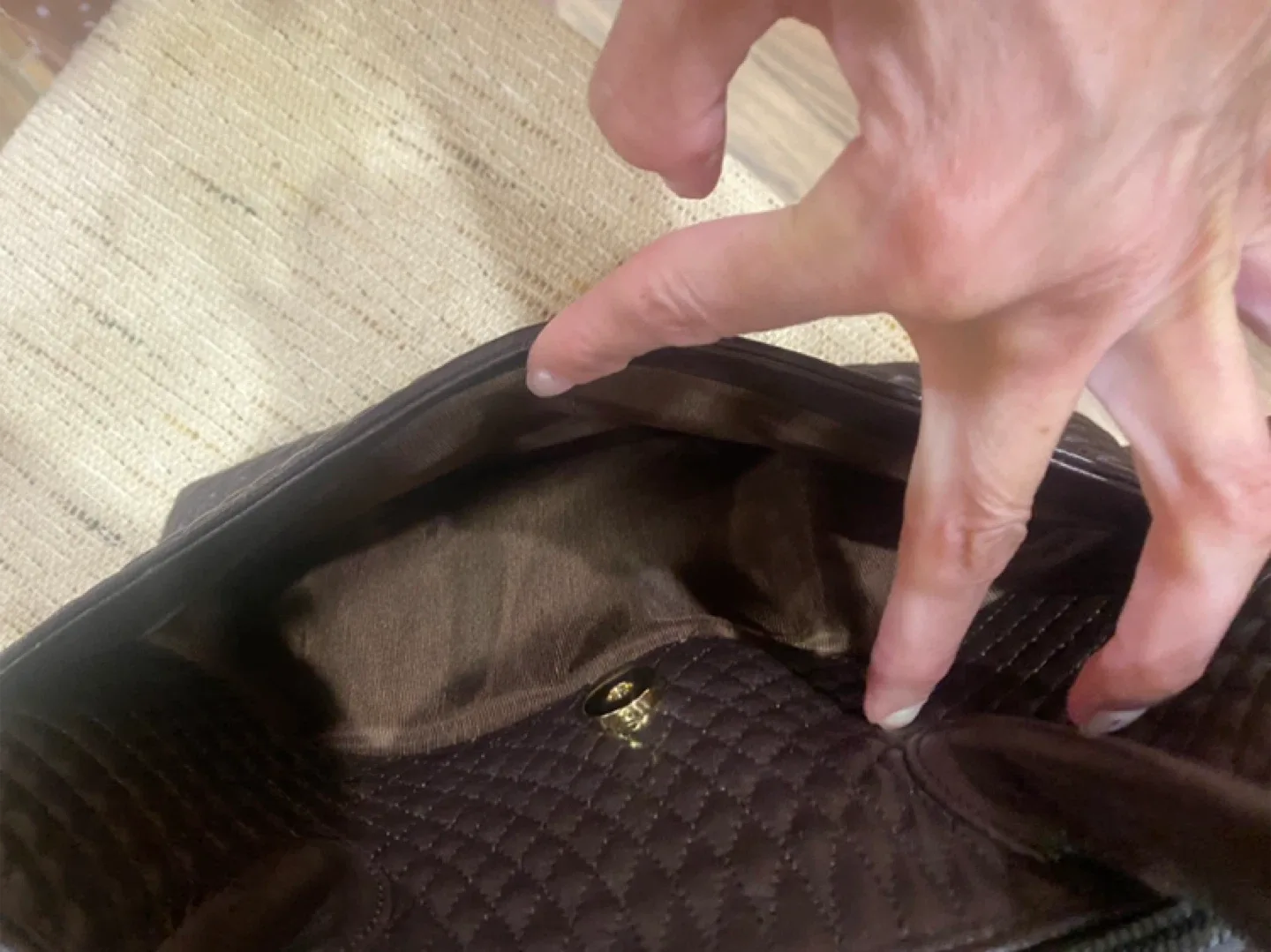 Bally Brown Leather Handbag image indicator(5)