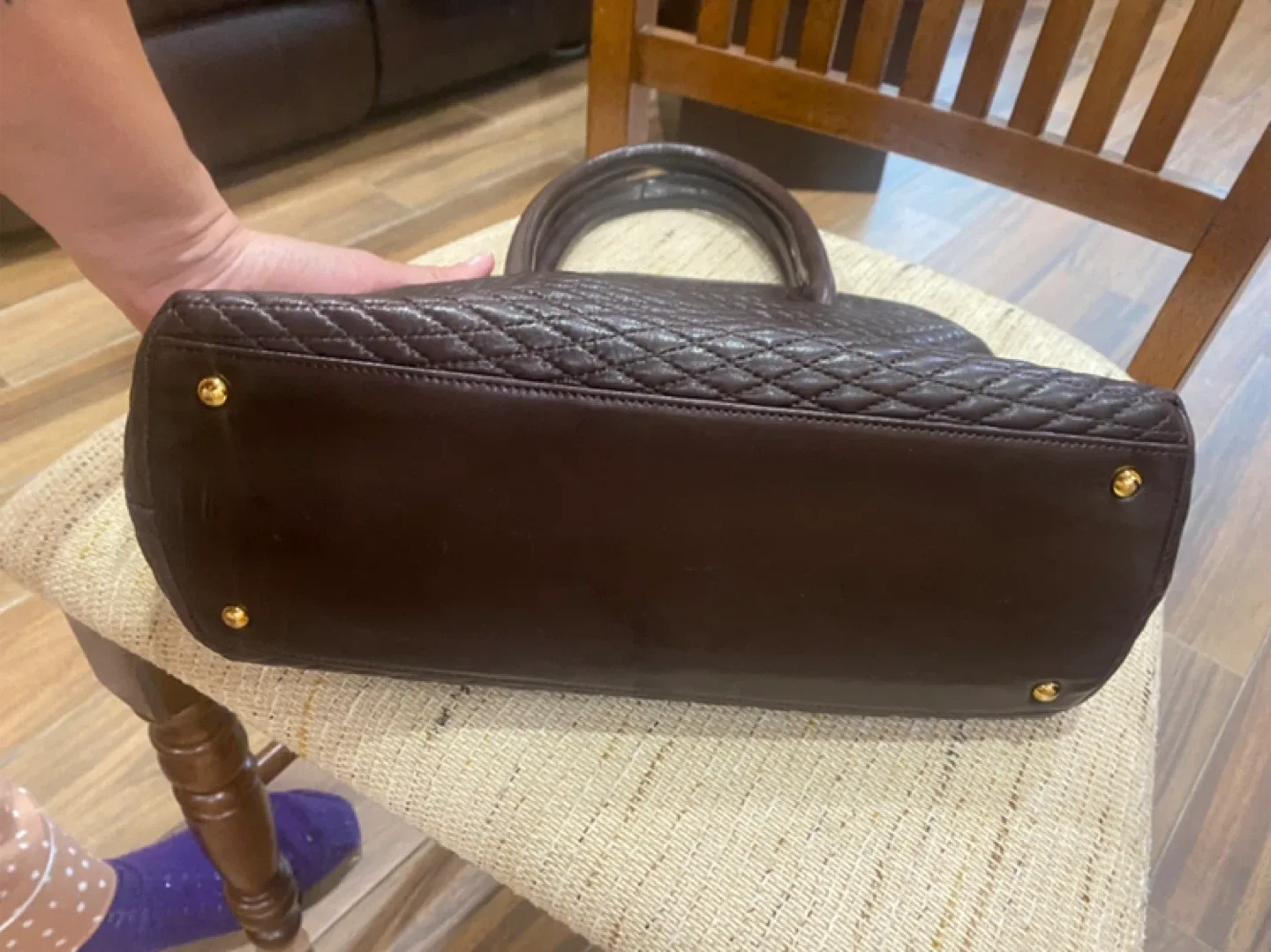 Bally Brown Leather Handbag image indicator(7)