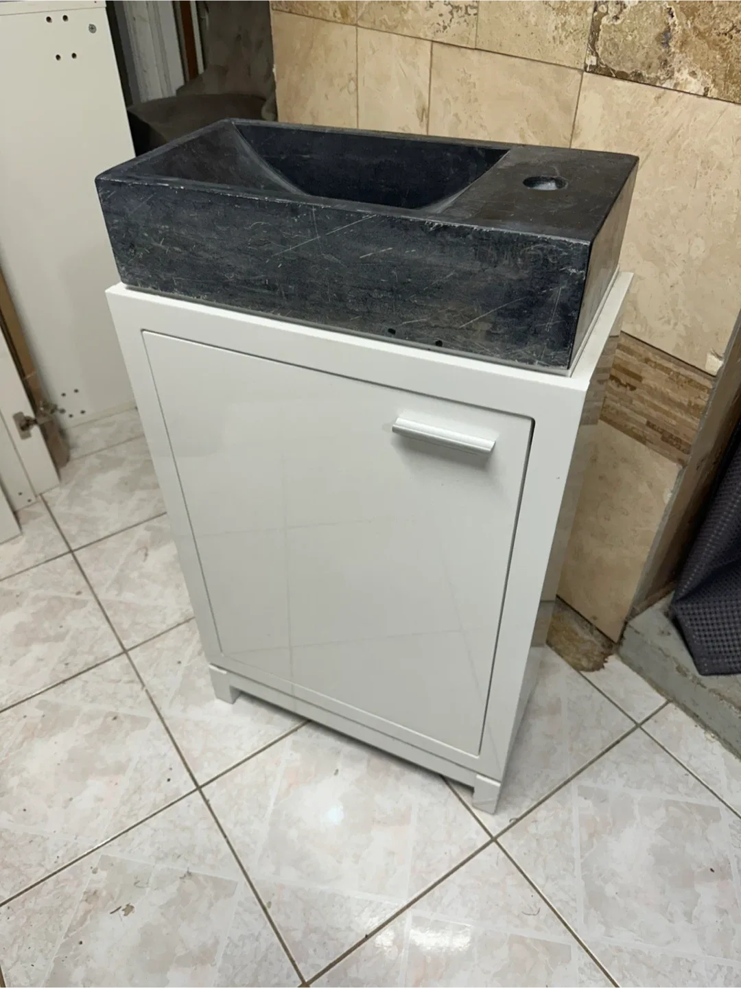 Bathroom Vanity with Black Granite Sink thumbnail