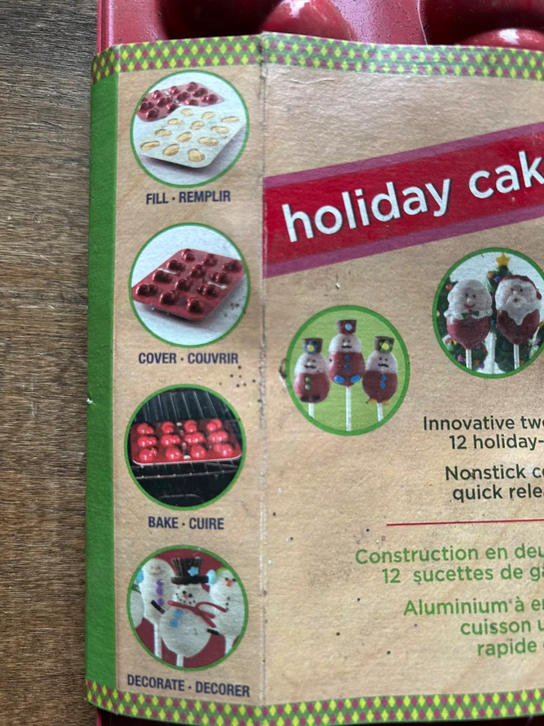 $4 NORDIC WARE SNOWMAN 12 CAKE POPS BAKING NON- STICK PAN Xmas image indicator(2)