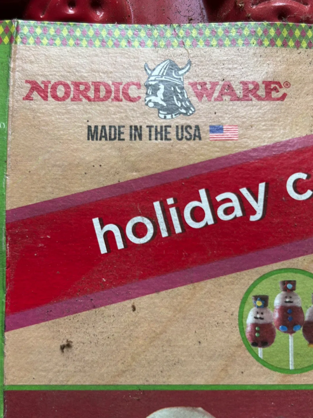 $4 NORDIC WARE SNOWMAN 12 CAKE POPS BAKING NON- STICK PAN Xmas image indicator(4)