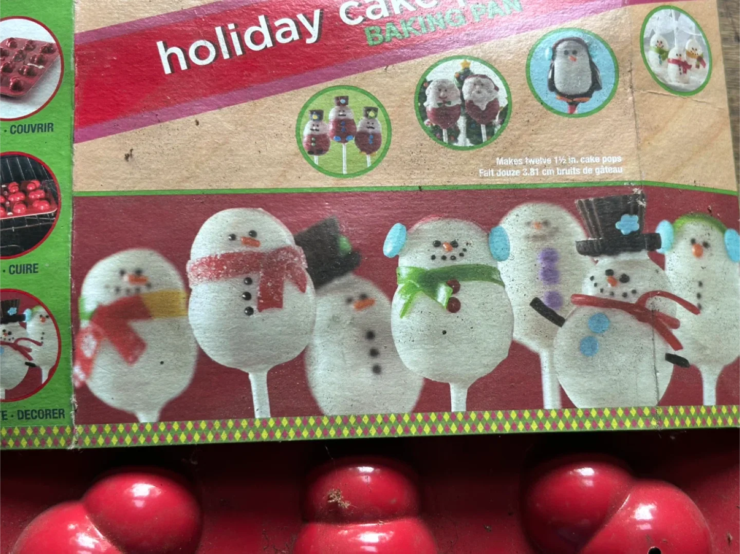 $4 NORDIC WARE SNOWMAN 12 CAKE POPS BAKING NON- STICK PAN Xmas image indicator(3)