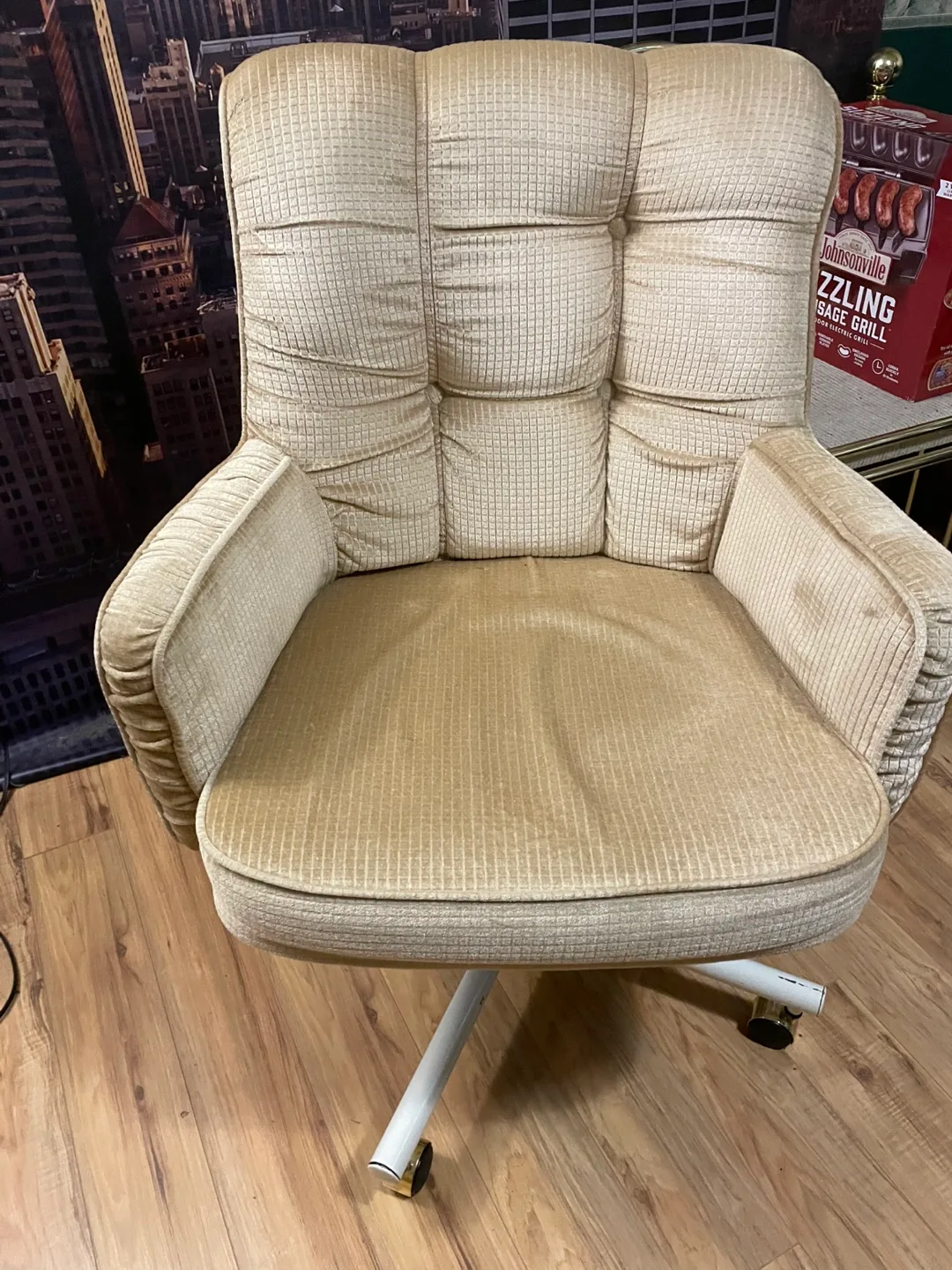 Beige Office Chair and Wooden Dining Table image indicator(6)