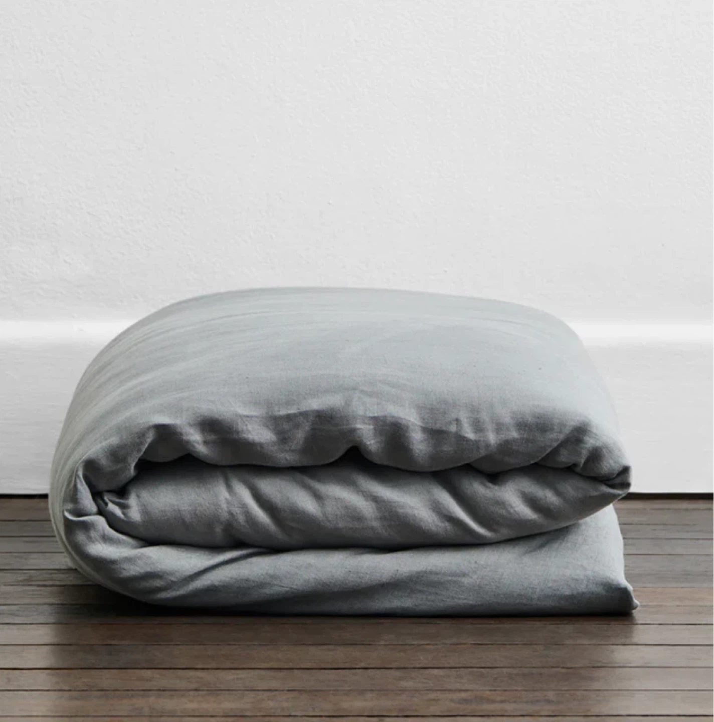 Bed Threads 100% Flax Linen Duvet Cover in Mineral - photo 2