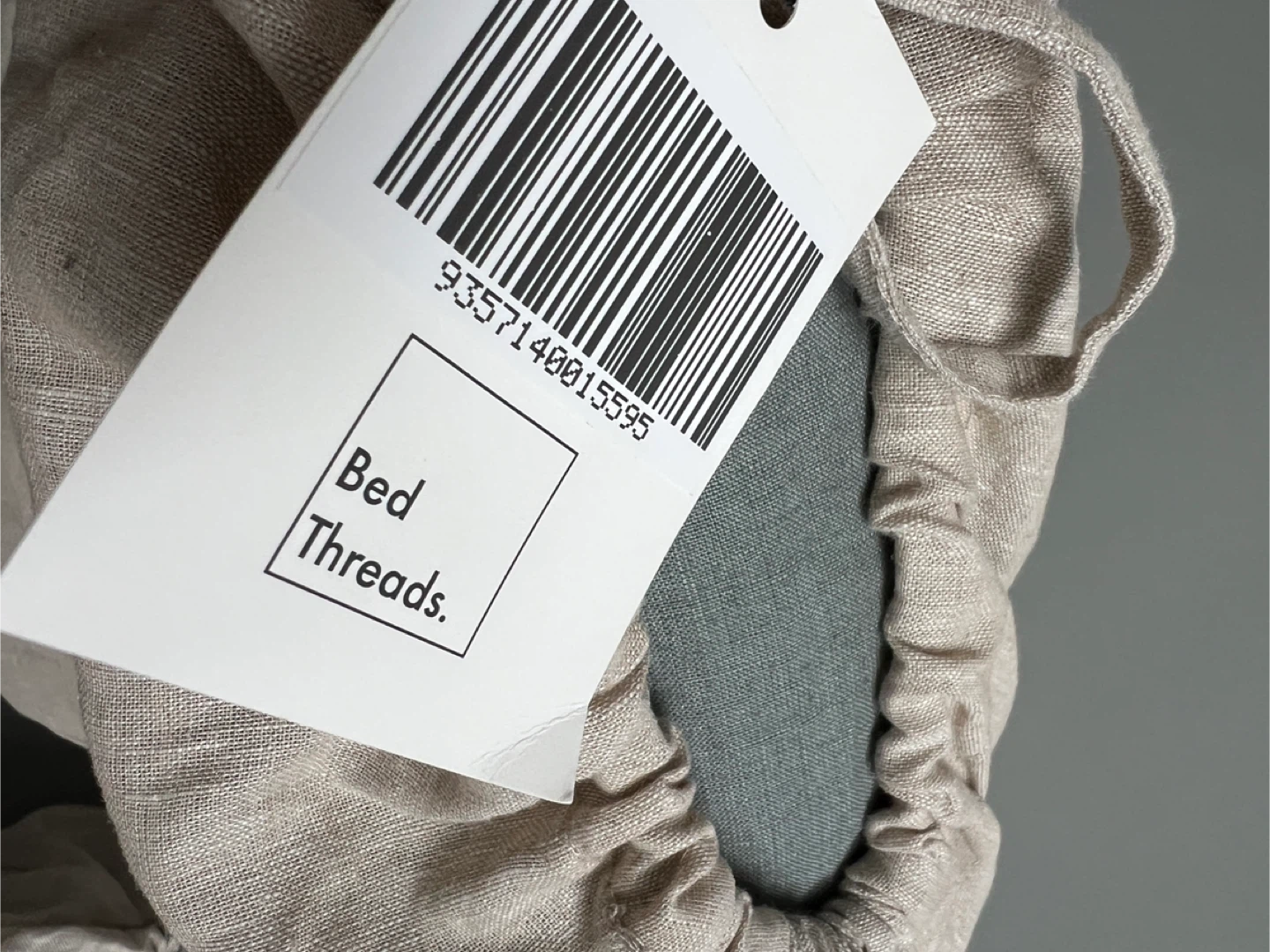 Bed Threads 100% Flax Linen Duvet Cover in Mineral - photo 4