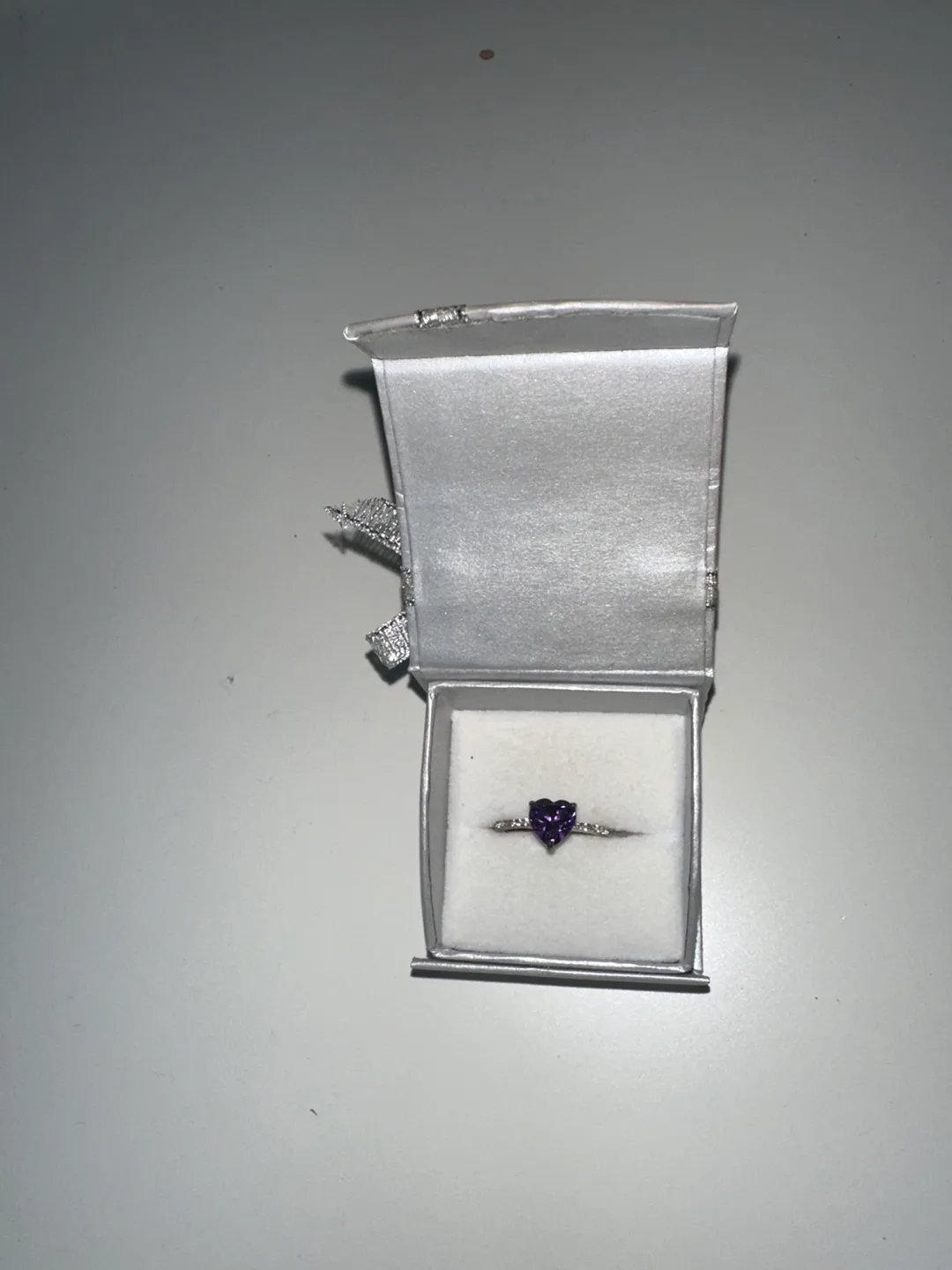 Heart Shaped Purple Ring thumbnail