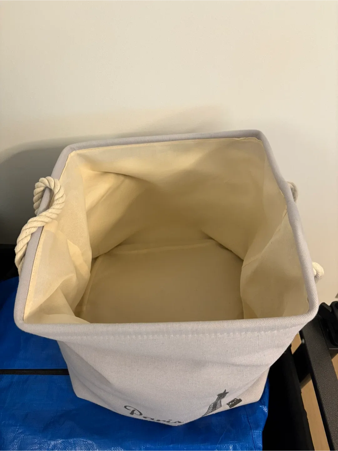 Paris Print fabric Storage Bin / basket image indicator(2)