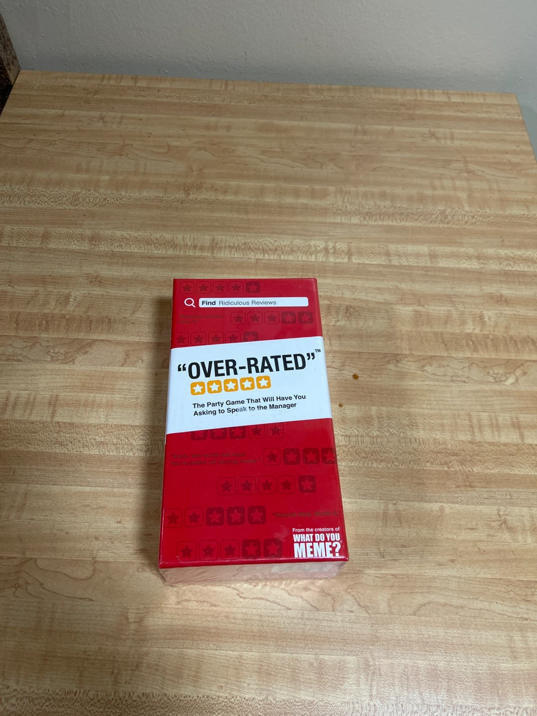 "Over-Rated" Party Game by What Do You Meme? - New