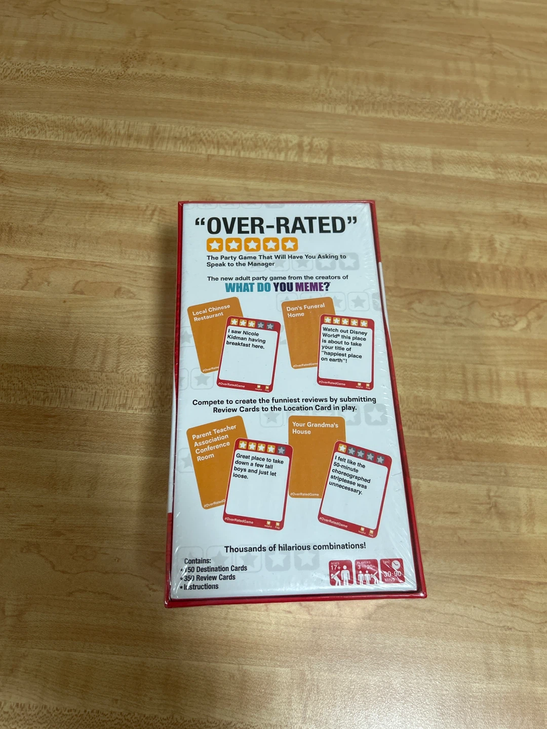 "Over-Rated" Party Game by What Do You Meme? - New - photo 2