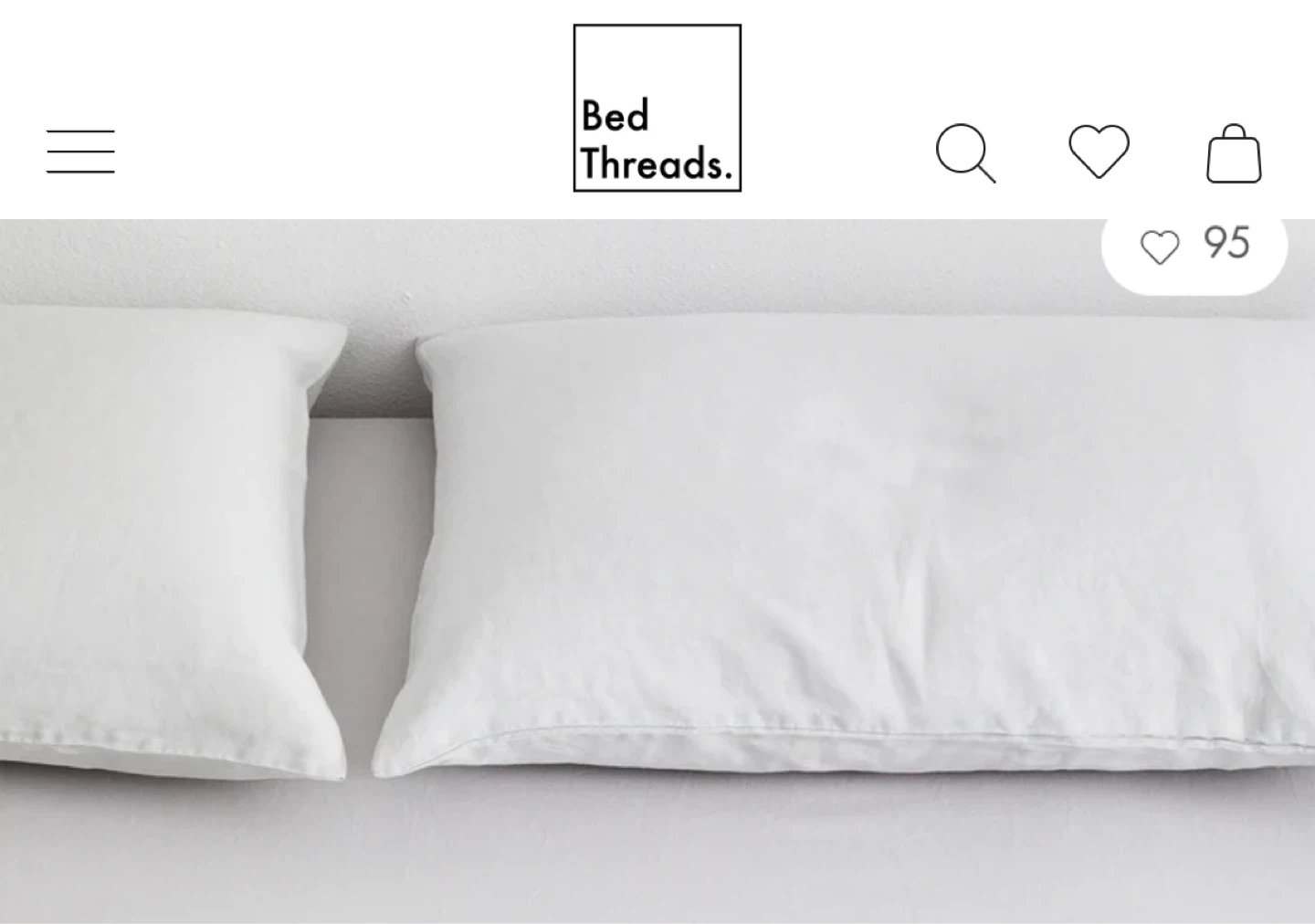 Bed Threads Fog Pillowcase King - 100% Flax Linen - photo 2