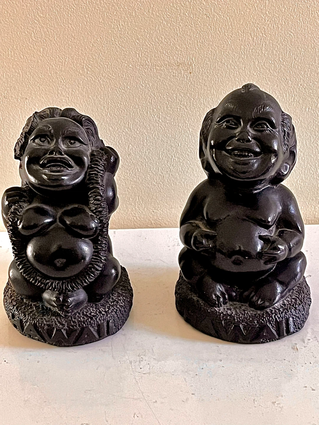Vintage Coco Joe’s Lava Rock Wahine & Menehune