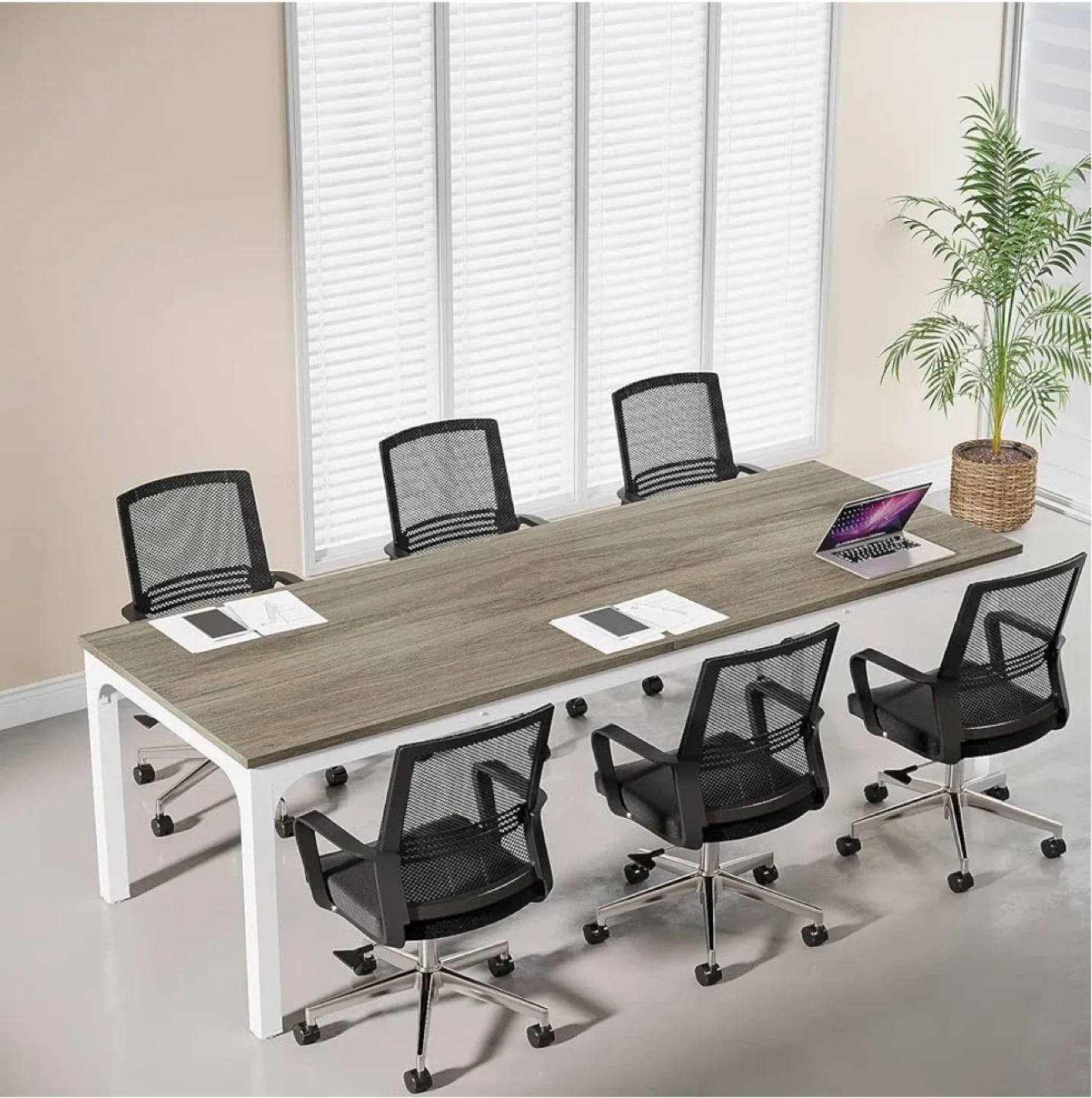 New Conference Table -Grey Wood Grain thumbnail
