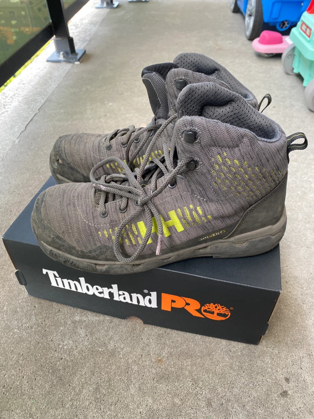 Steel Toe Work Boots - Size 10.5