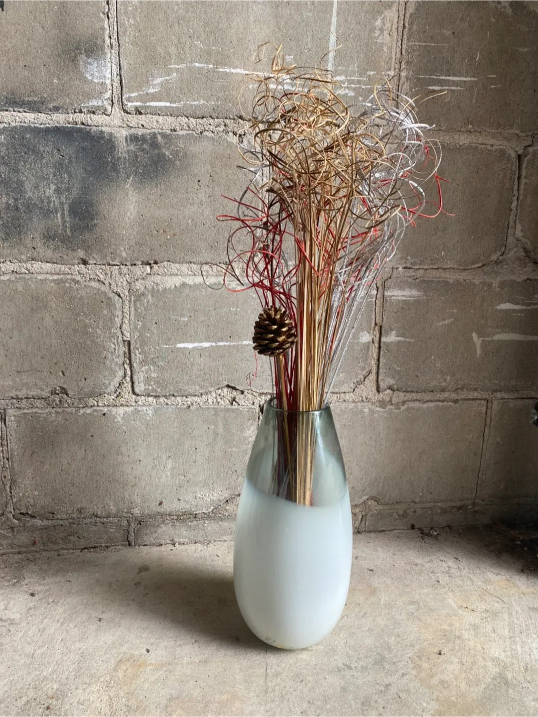 Decorative Large Vase with Floral Arrangement thumbnail