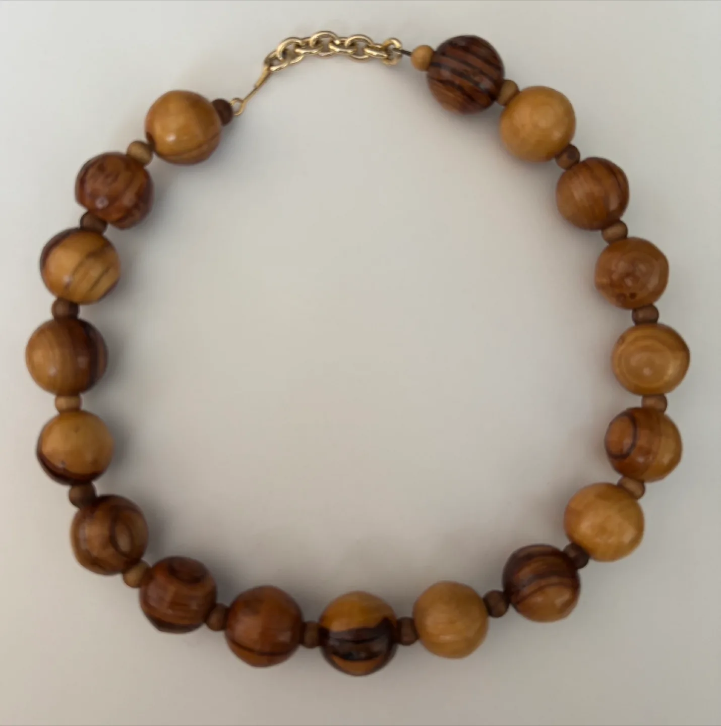 🥕 Wooden Bead Necklace - Handmade thumbnail