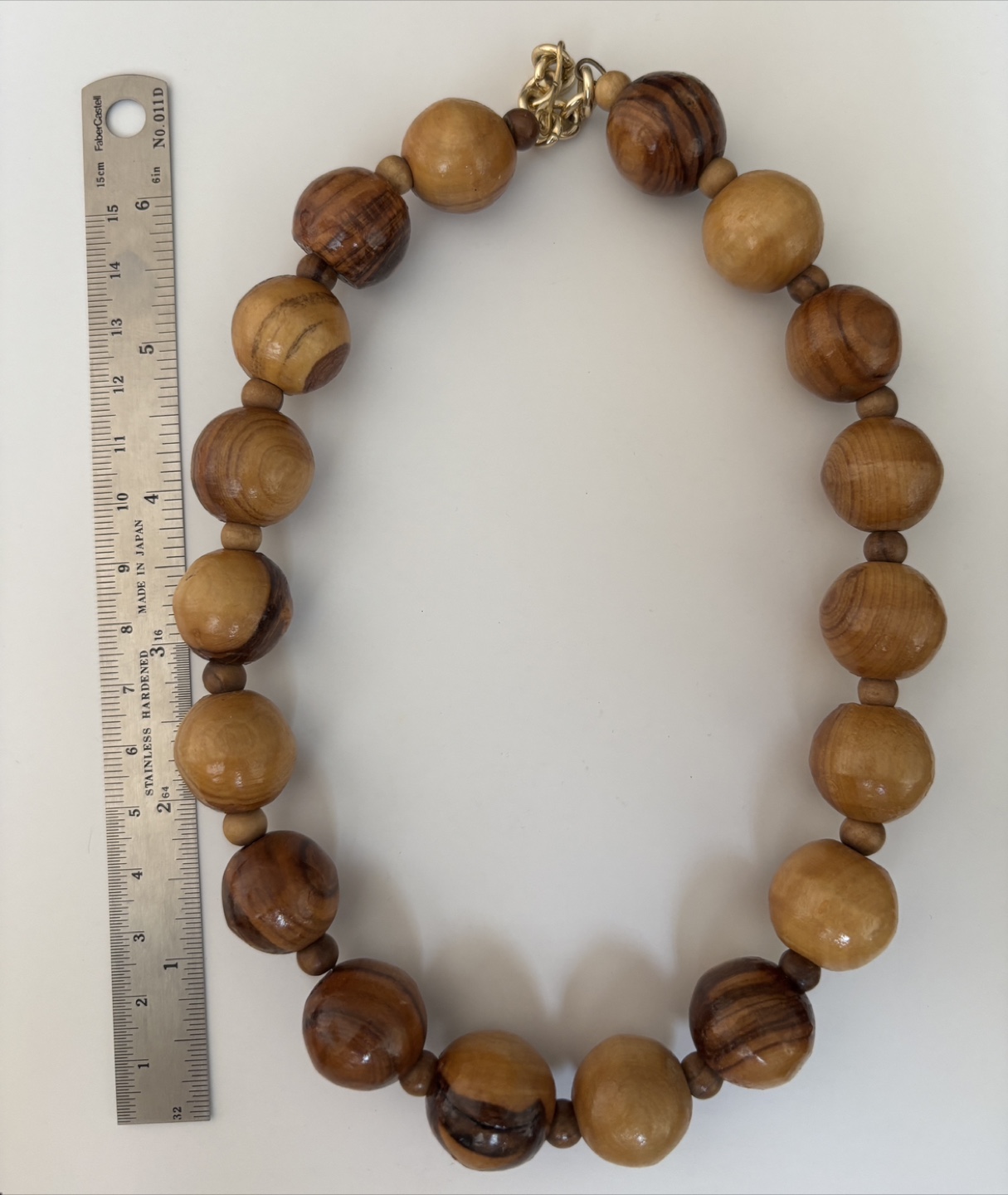 Wooden Bead Necklace - Handmade - photo 2