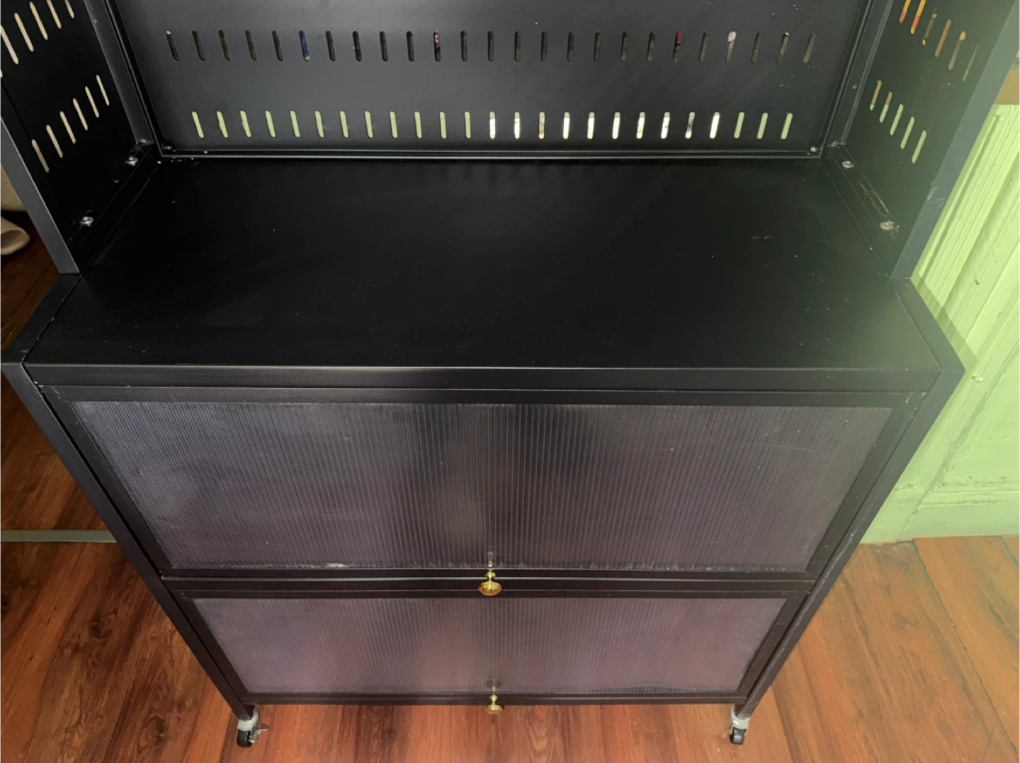 Black Metal Storage Cabinet - photo 3