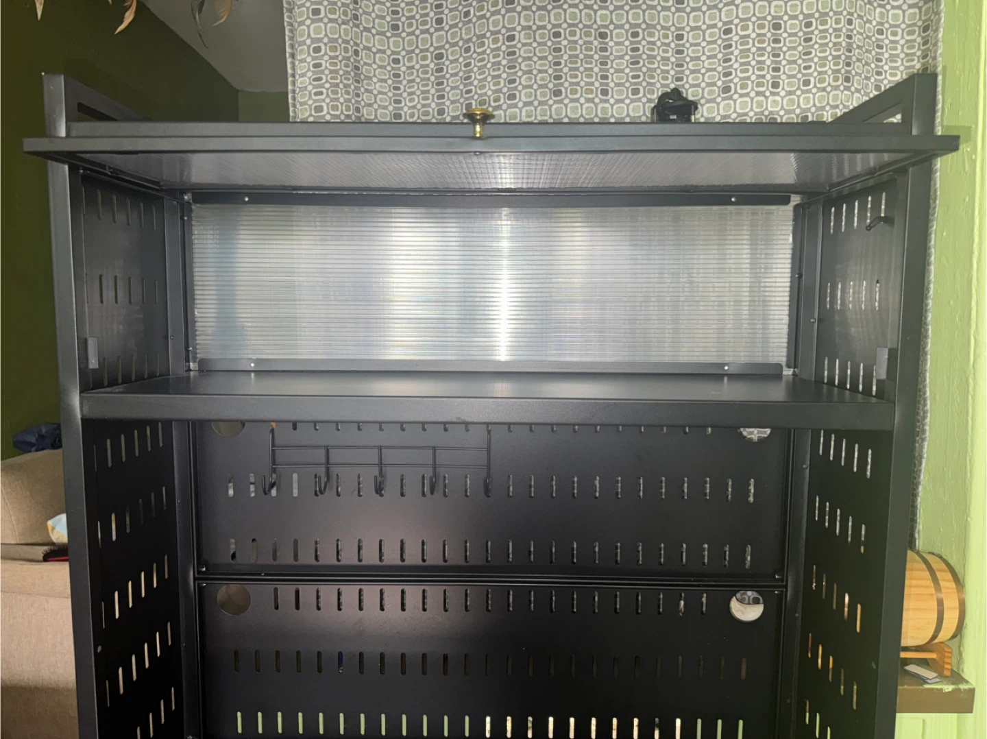 Black Metal Storage Cabinet - photo 4