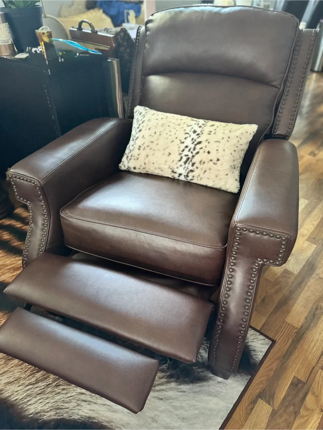 Brown Leather Recliner Chair thumbnail