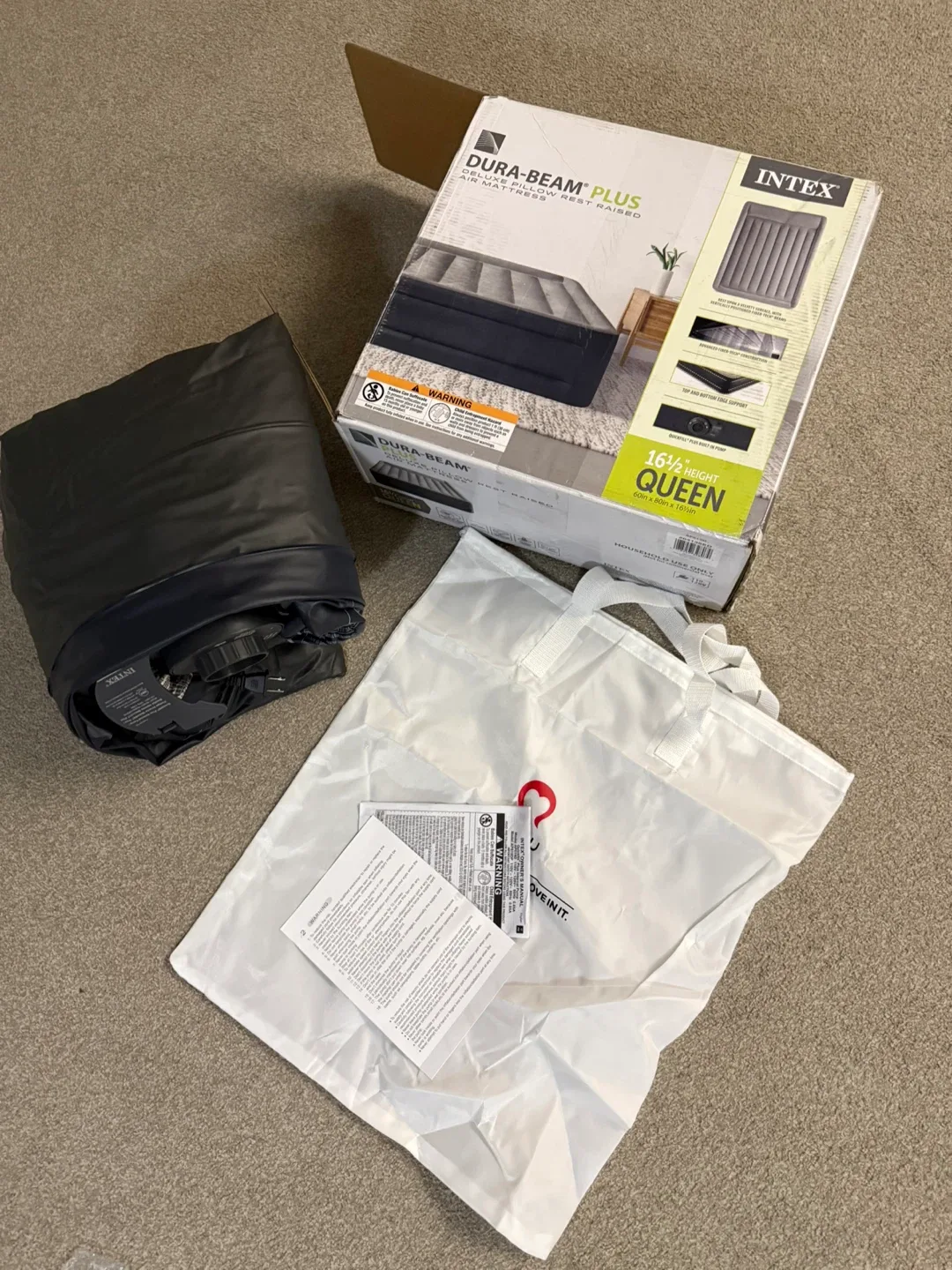 NEW Queen Self-Inflatable 16 1/2” Height Mattress image indicator(7)