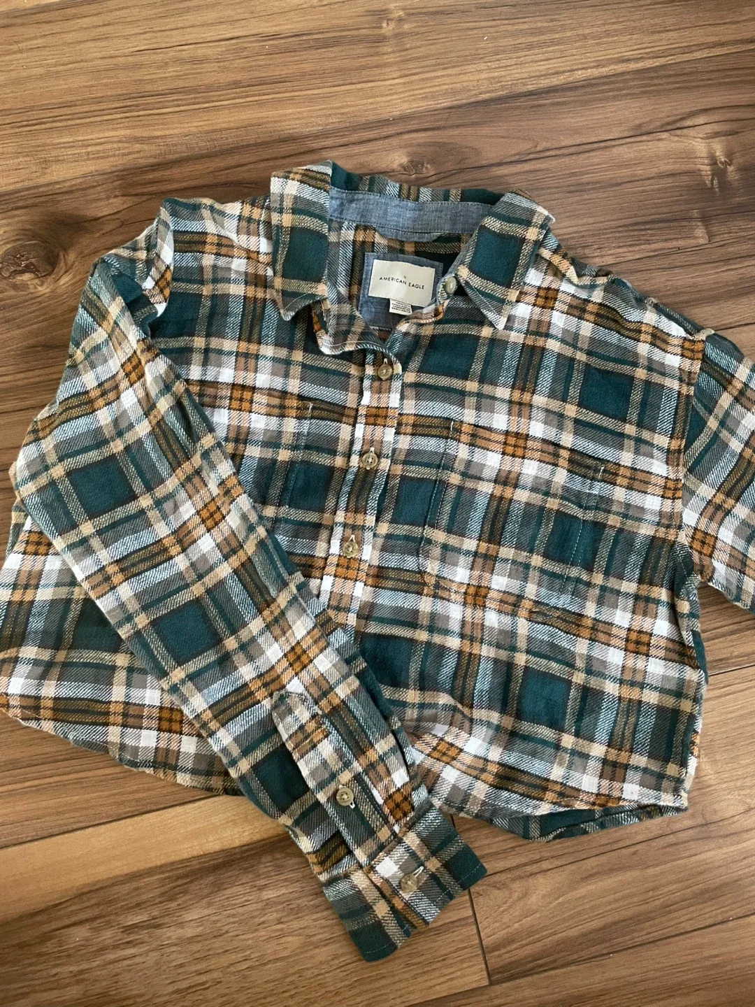 American Eagle XS Plaid Flannel Shirt thumbnail