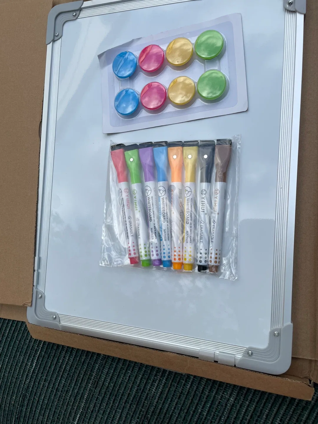 New Dry Erase Whiteboard - 30x40cm with Markers thumbnail