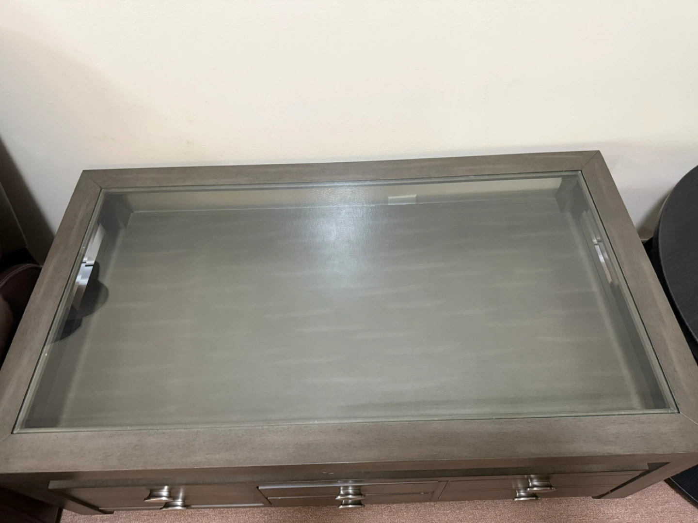 Glass Top Coffee Table with Drawers - photo 4