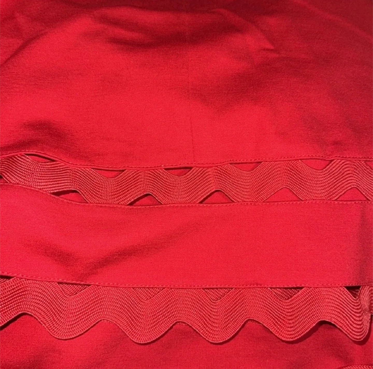 Kate Spade Blushful Red Ric Rac Ponte Dress S image indicator(9)