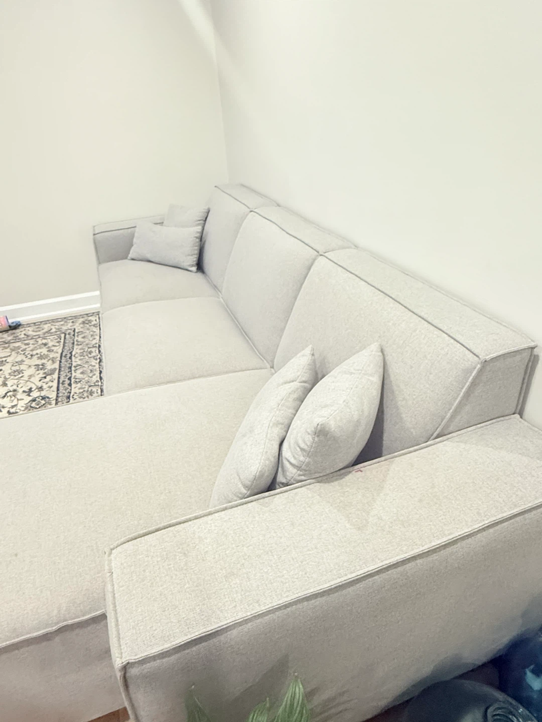 Grey Sectional Sofa with Chaise Lounge - photo 4