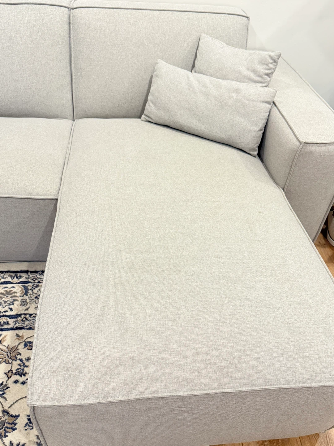 Grey Sectional Sofa with Chaise Lounge - photo 3