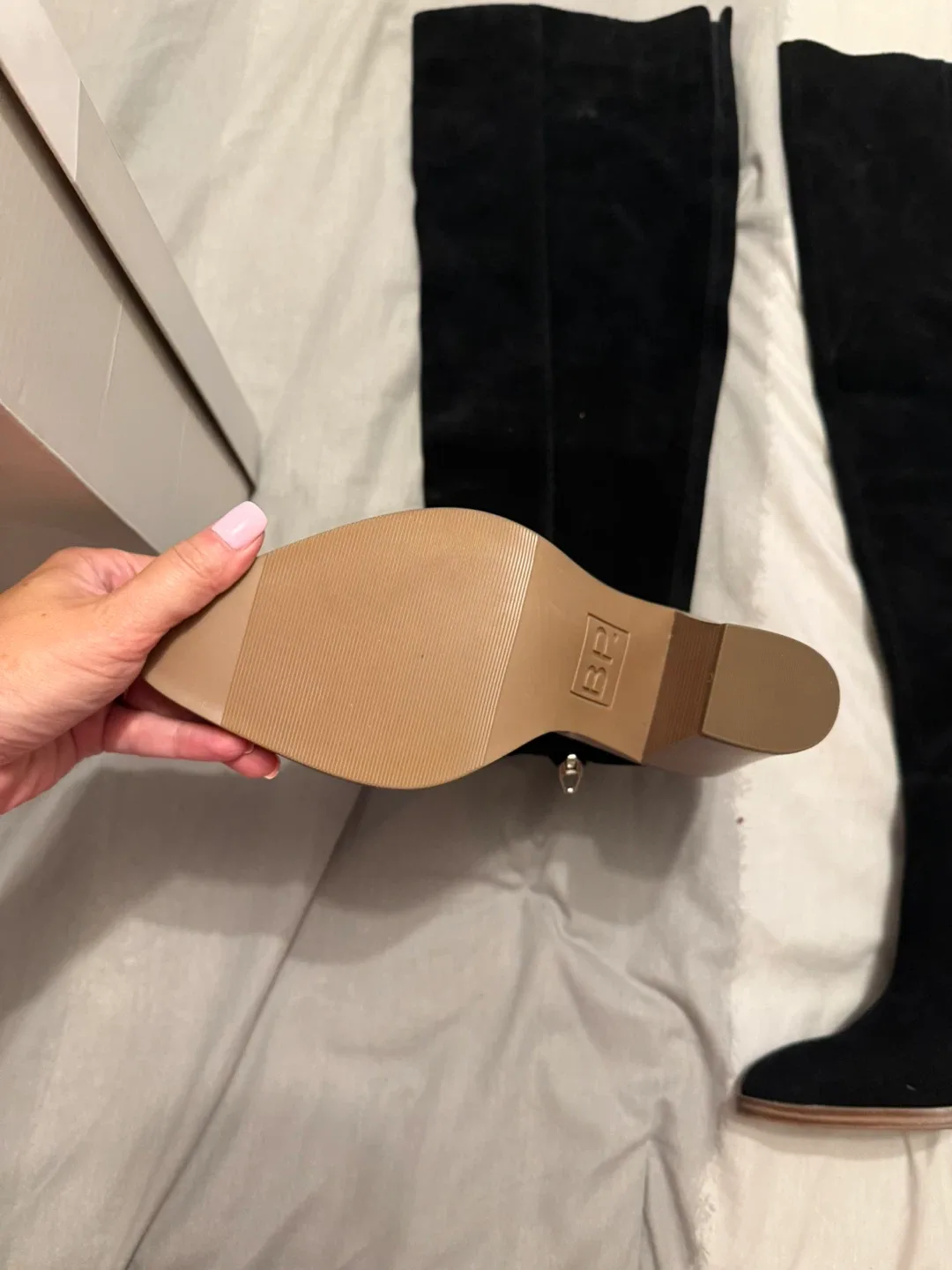 BP Black Suede Over-the-Knee Boots size 7 image indicator(2)