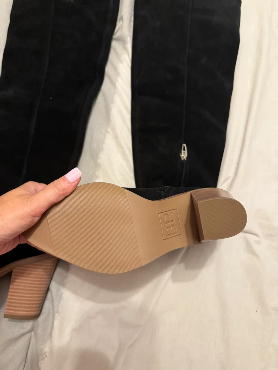 BP Black Suede Over-the-Knee Boots size 7 image indicator(3)