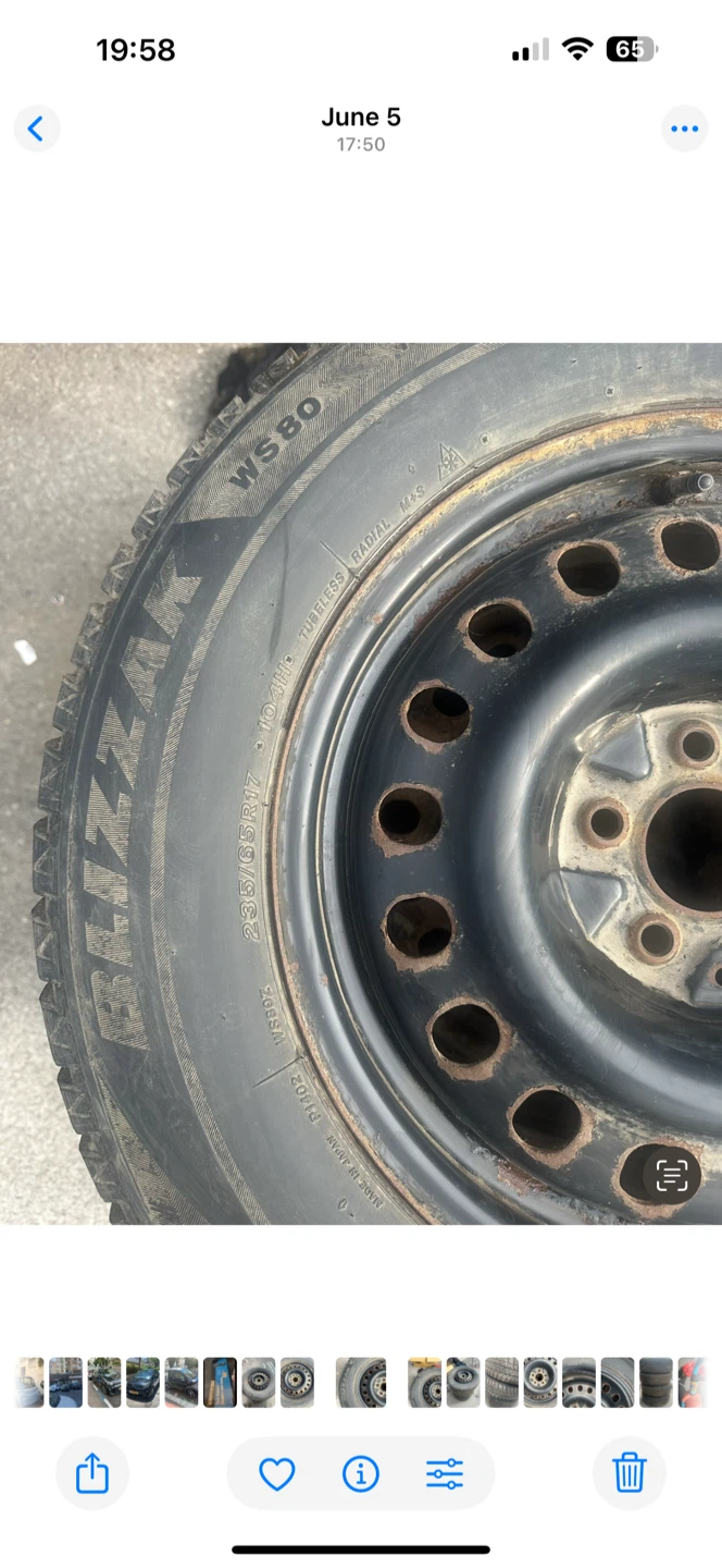 Bridgestone Blizzak WS80 Winter Tires 235/65R17 - photo 2