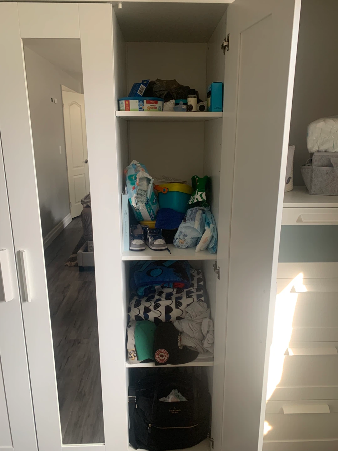 Brimnes Wardrobe - White with Mirror Door - photo 3