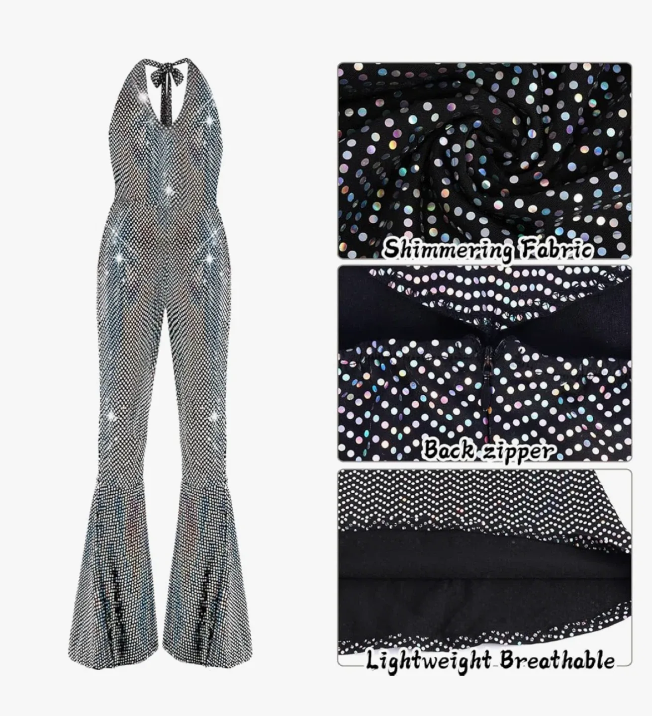 Disco Jumpsuit with Belt, Size M image indicator(6)