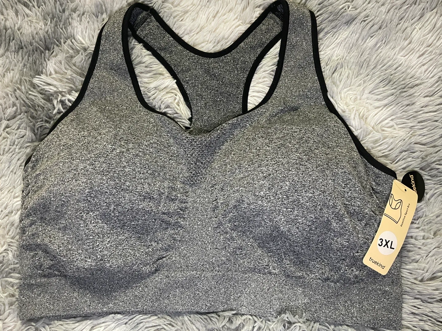 TRUEKIND Seamless Racerback Sports Bra 3XL thumbnail