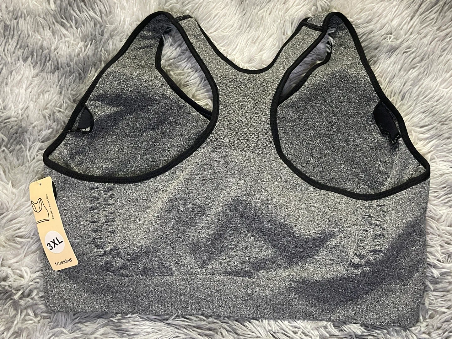 TRUEKIND Seamless Racerback Sports Bra 3XL image indicator(2)