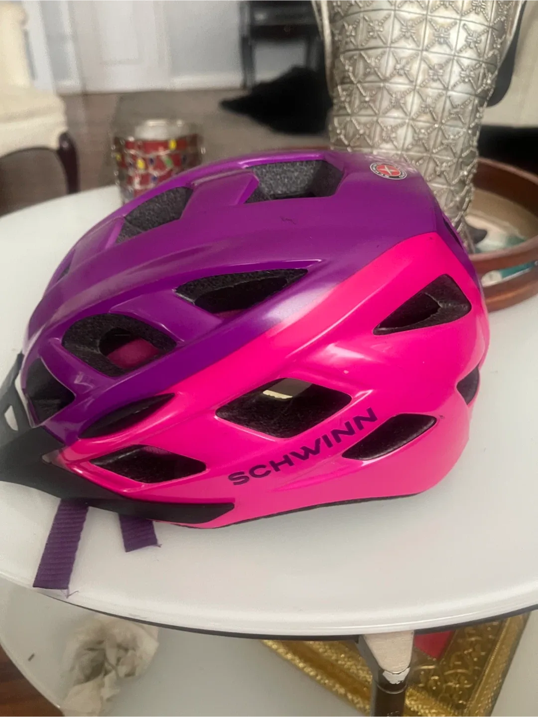 Schwinn Pink & Purple Bike Helmet image indicator(2)