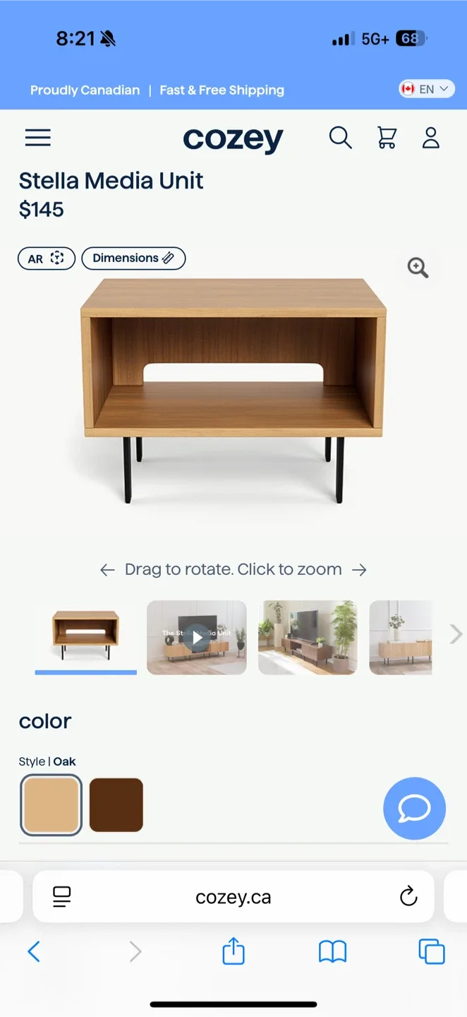 Cozey Stella Media Unit - Oak Style (3pcs) image indicator(3)