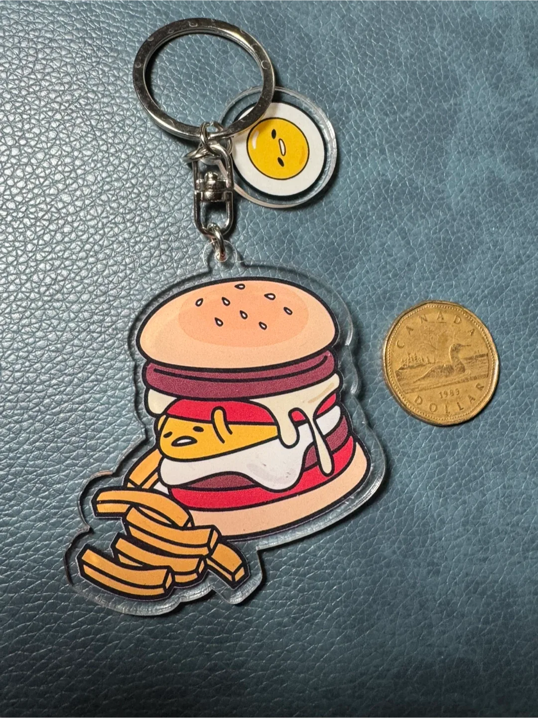 NEW Gudetama Burger 🍔& Fries 🍟 Keychain