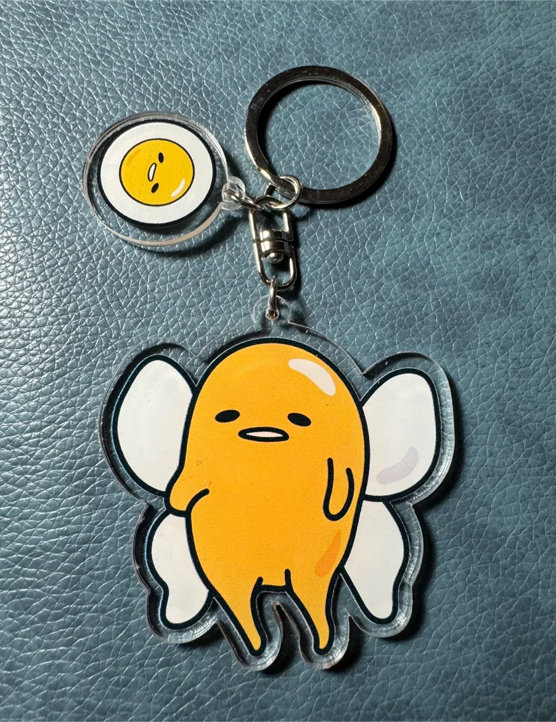 NEW Gudetama Angel Keychain