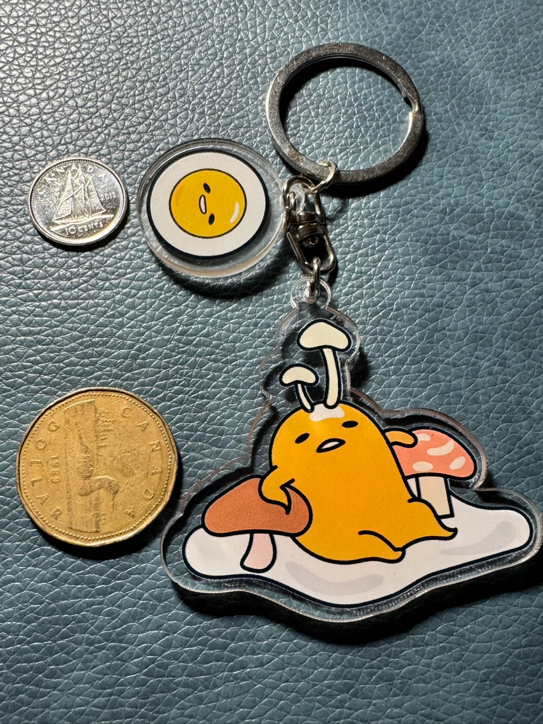 NEW Gudetama Mushroom 🍄🍄‍🟫 Keychain - photo 2