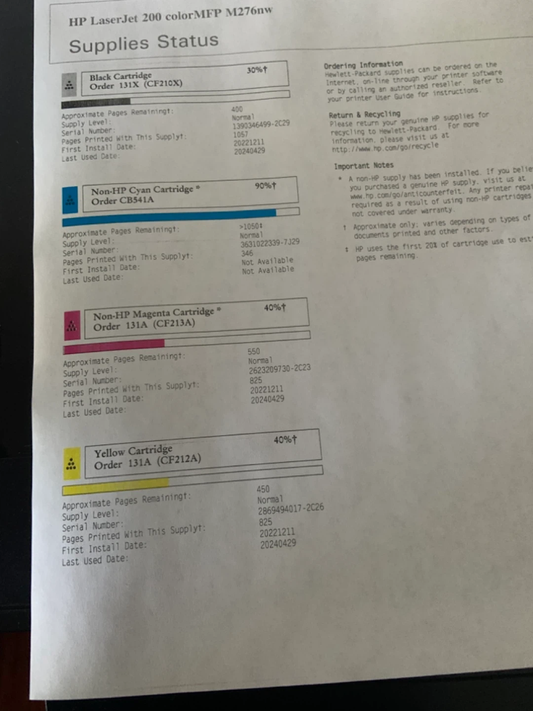 HP LaserJet Pro 200 Color MFP M276nw Printer - photo 4