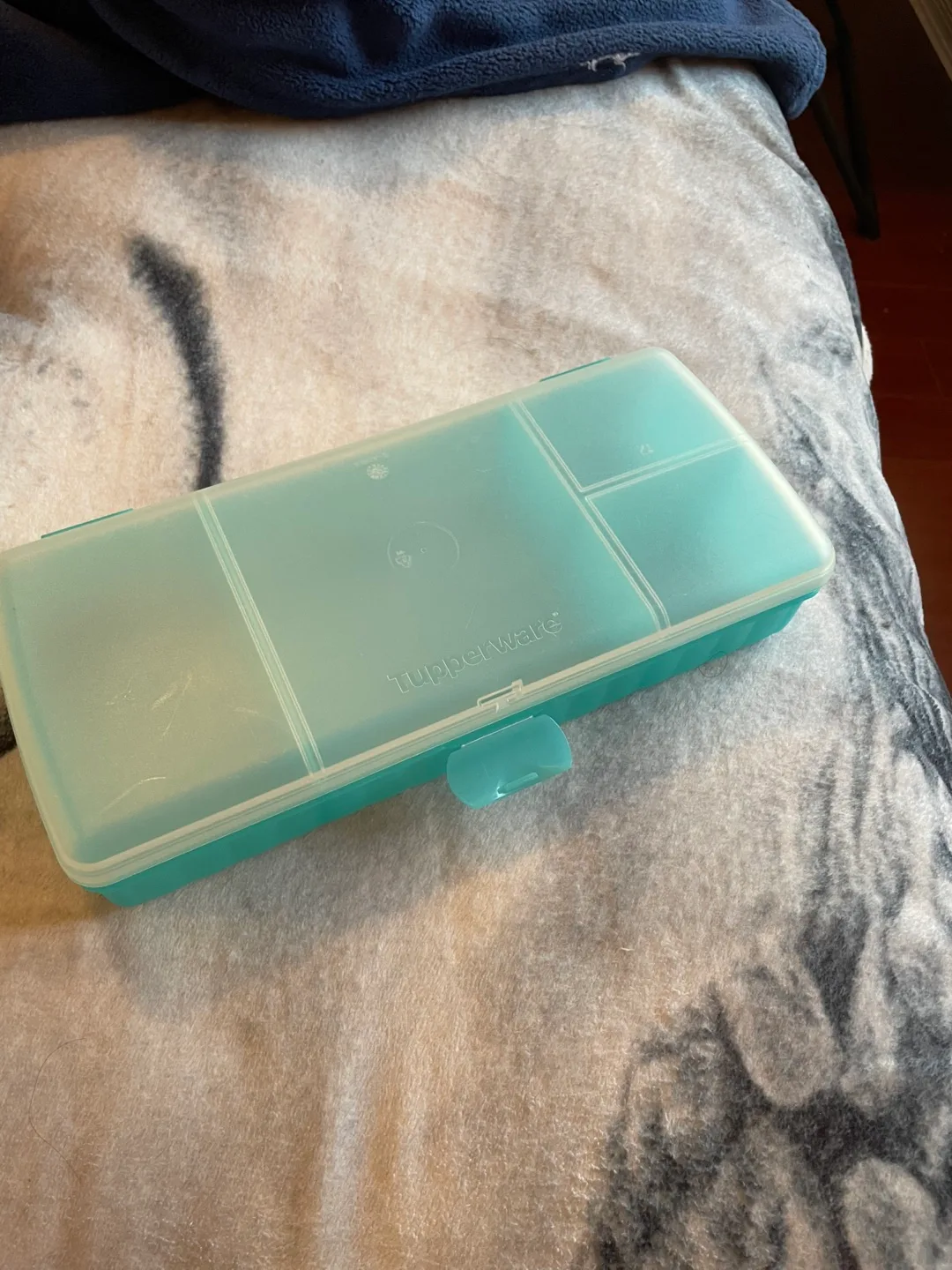 Tupperware Divided Lunch Box - Aqua thumbnail