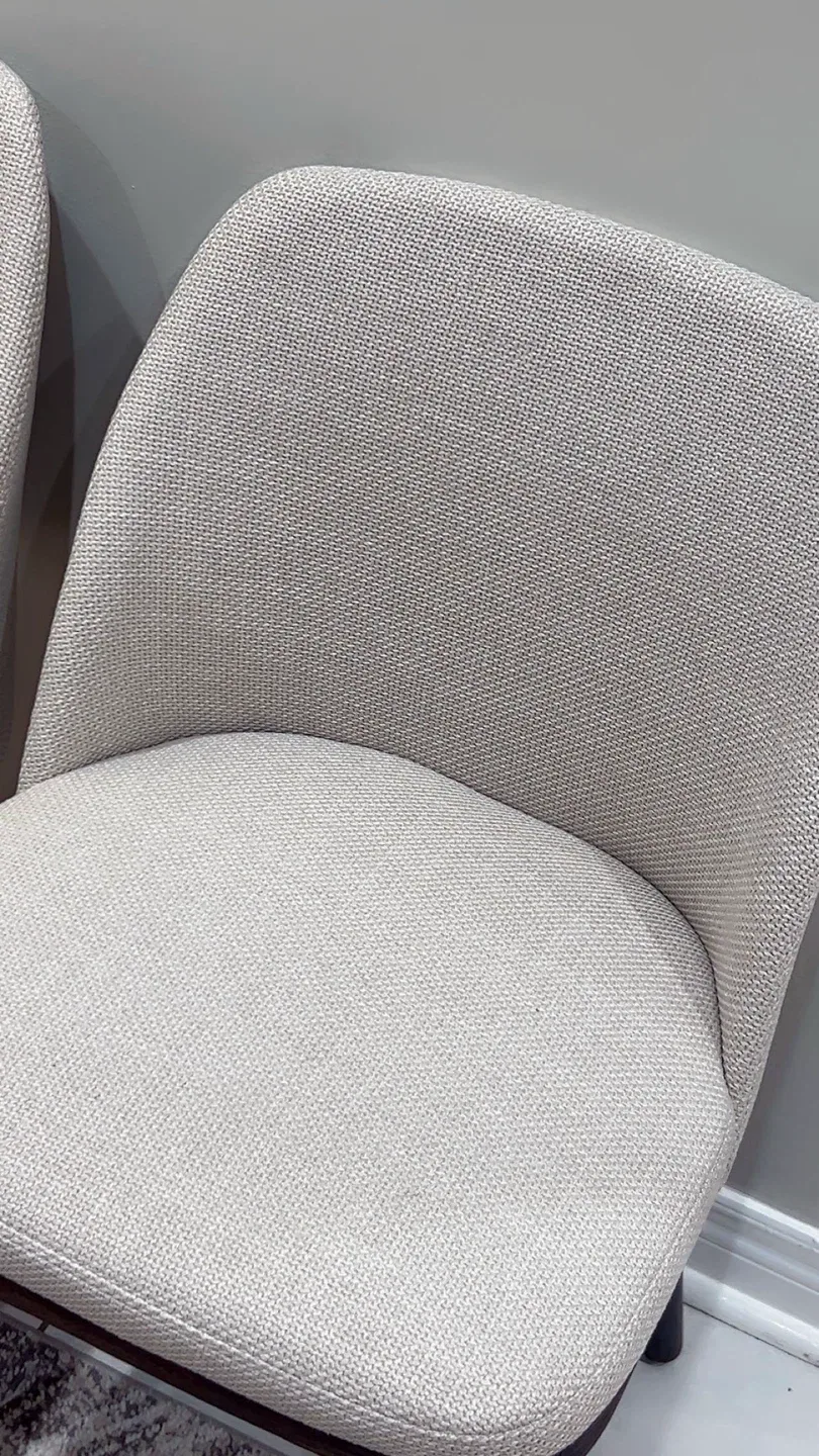 Colamy Dining Chairs, Beige Fabric, Set of 2 image indicator(8)