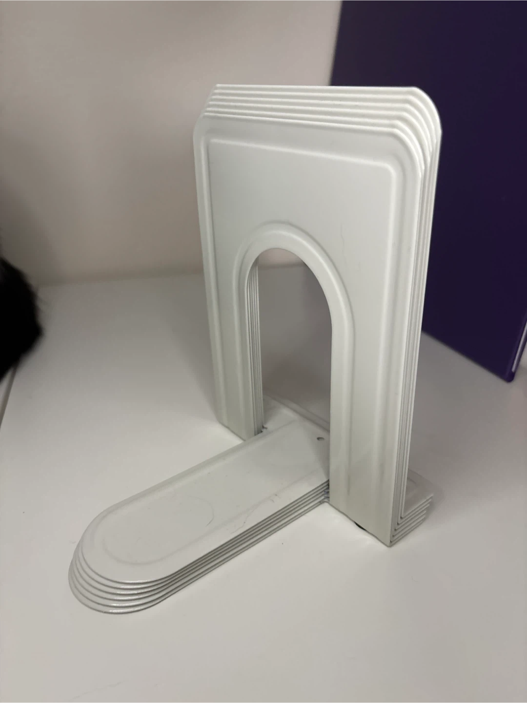 White Metal Bookends